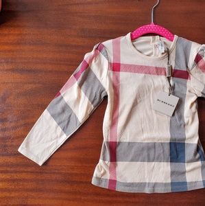 Burberry Girls Long Sleeve Check Shirt 3 NWT